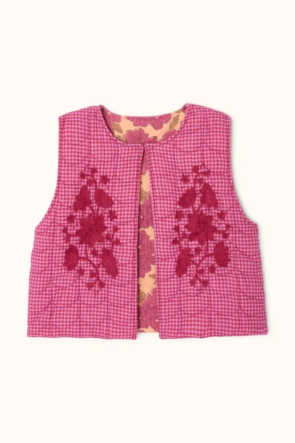 Apaches Collections Gilet Sakari Khadi Fuchsia - Fashion