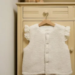 Gentil Coquelicot Paris Gilet Sans Manches Sherpa Écru - Gentil Coquelicot Sale