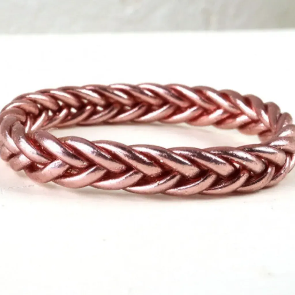Chérie Sheriff Jonc Bouddhiste Tressé Rose Gold - Sale