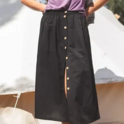 Marlot Paris Jupe Minette Soie Noir - Discount