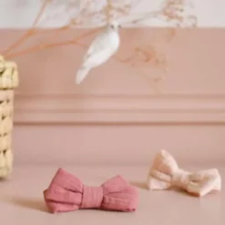 Bachca Élastiques Nœuds Rose Gaze de Coton - Clearance