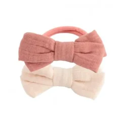 Bachca Élastiques Nœuds Rose Gaze de Coton - Clearance