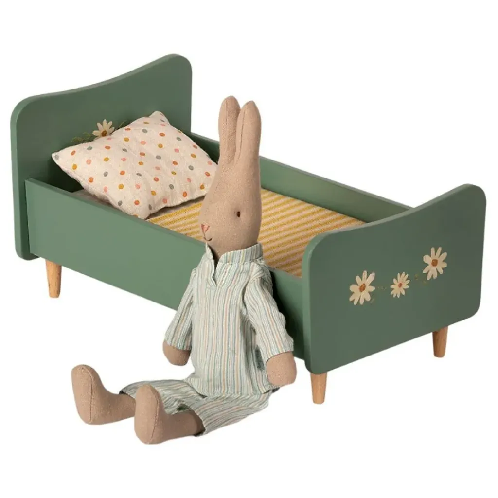 Maileg Lit en Bois Vert - Discount