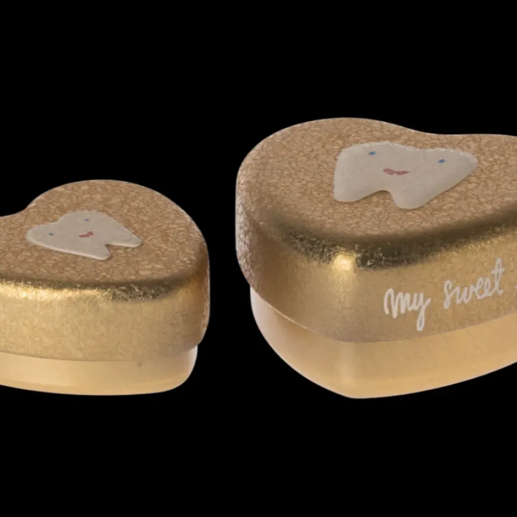 Maileg Lot Boites à Dents Doré - Clearance