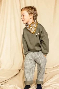 Apaches Collections Pantalon Preeti Khadi Kaki - Sale