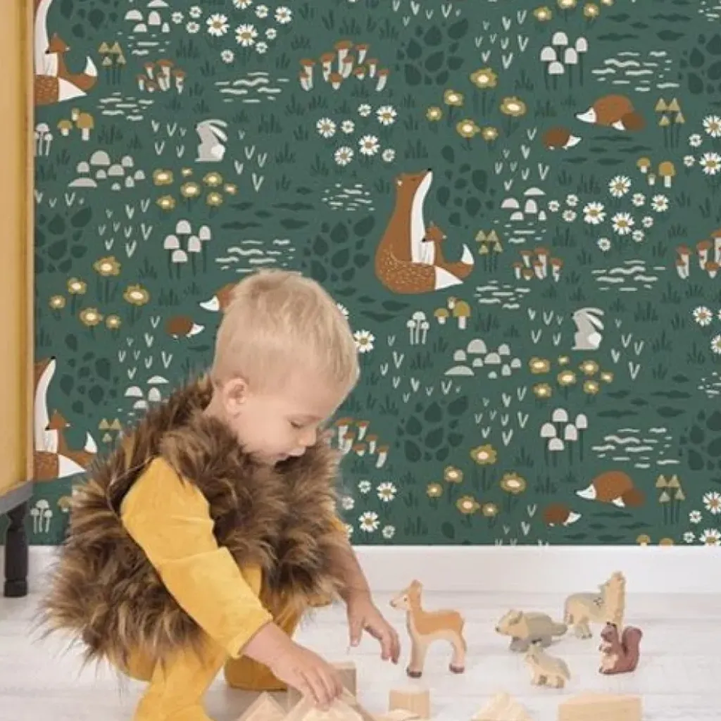 Lilipinso Papier Peint Animaux de la Forêt - Sale