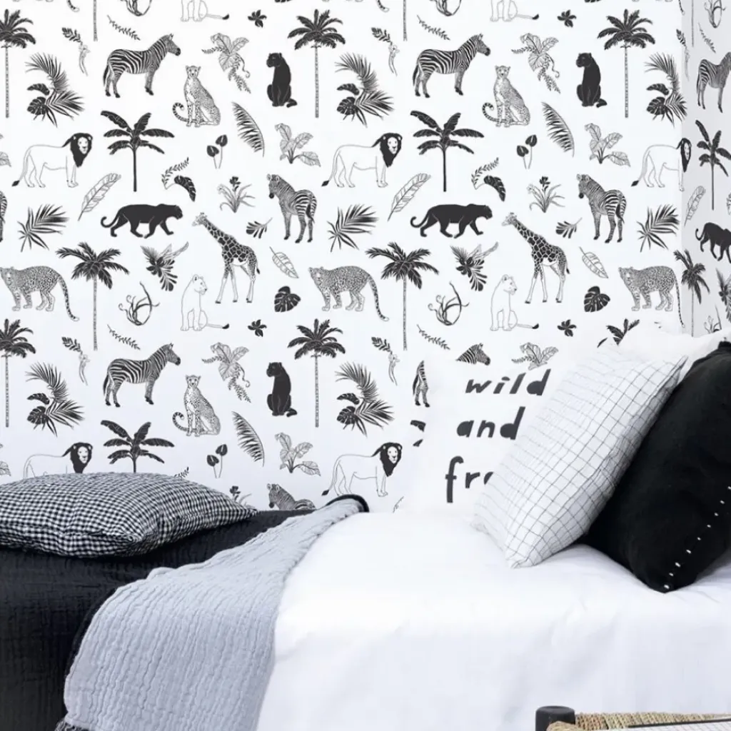 Lilipinso Papier Peint Black Majik Animaux de la Savane - Hot