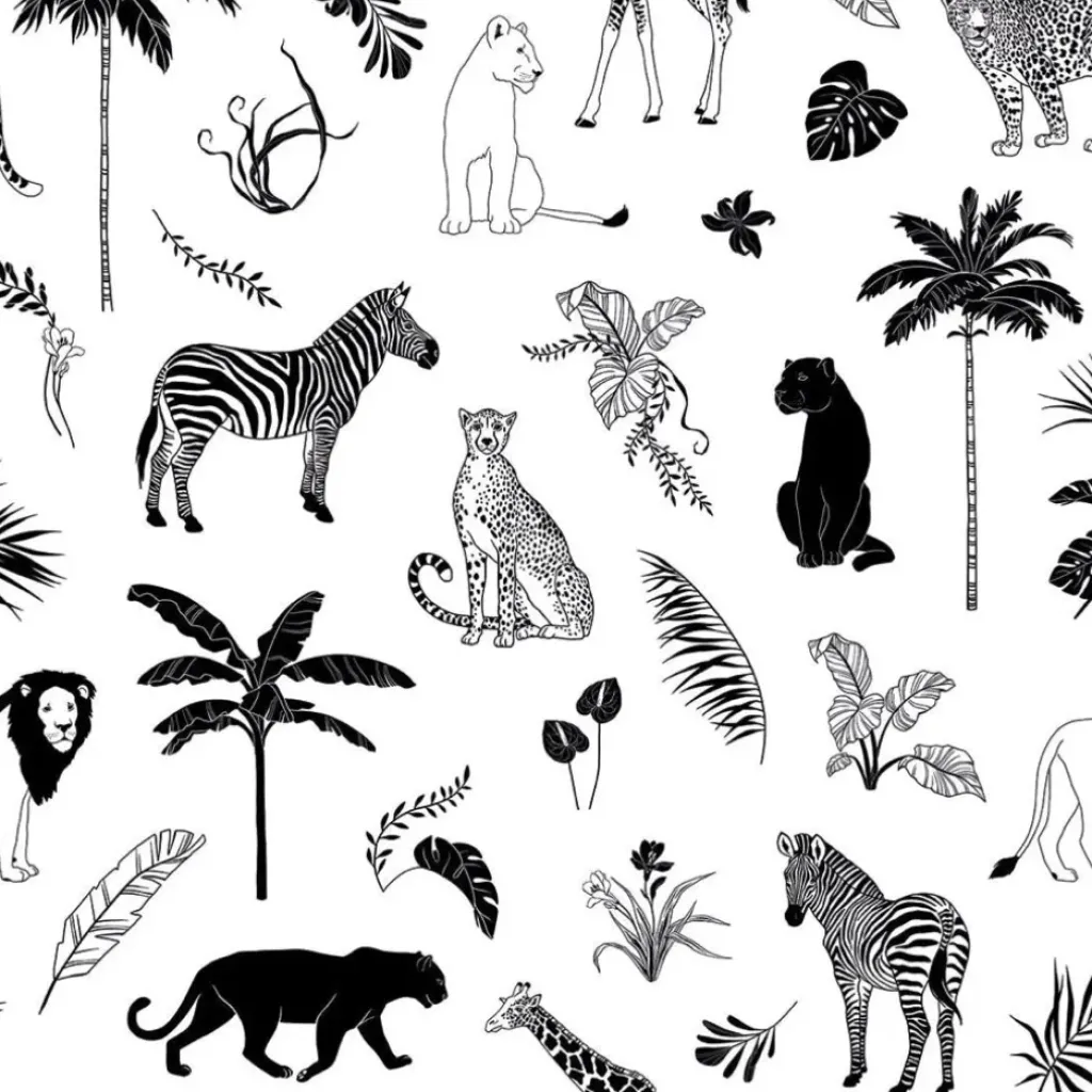 Lilipinso Papier Peint Black Majik Animaux de la Savane - Hot