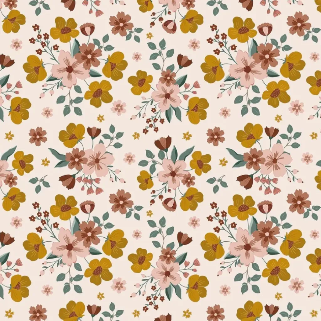 Lilipinso Papier Peint Capucine Bouquet Rose - Discount