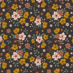 Lilipinso Papier Peint Capucine Bouquet Noir - Sale