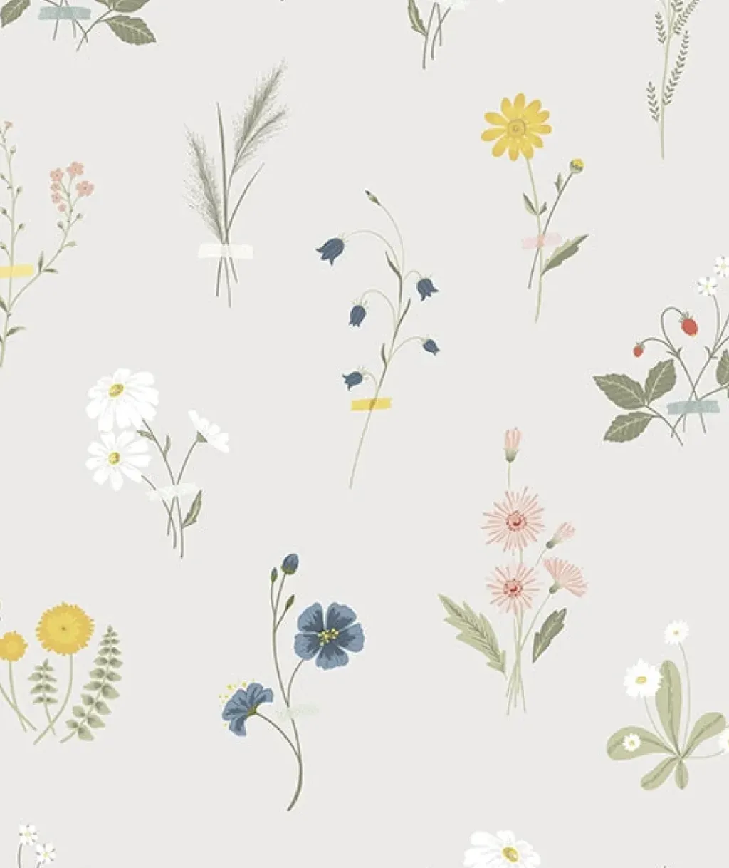 Lilipinso Papier Peint Fleurs des Champs - New