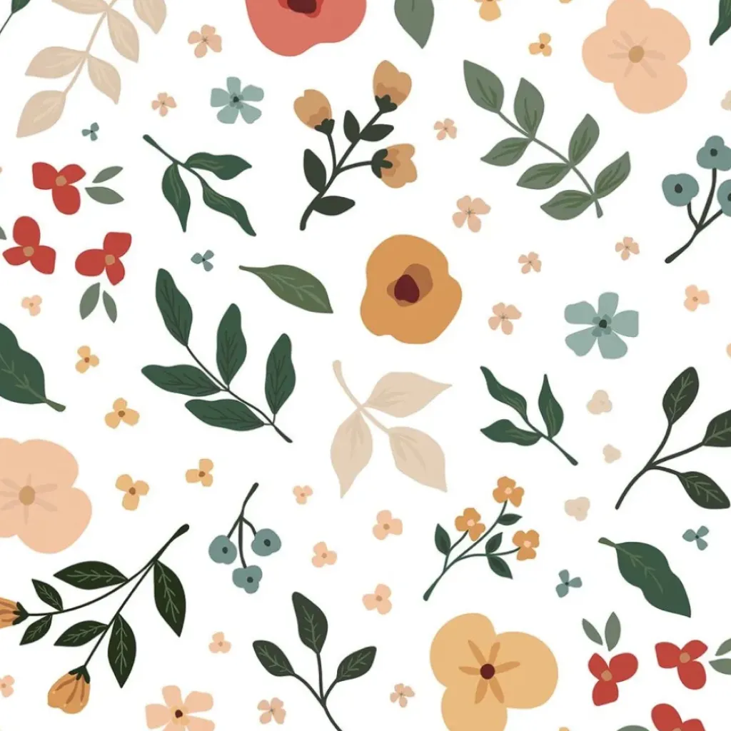 Lilipinso Papier Peint Fleurs et Feuilles - Sale