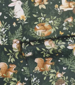 Lilipinso Papier Peint Forest Animaux de la Forêt Vert - Clearance