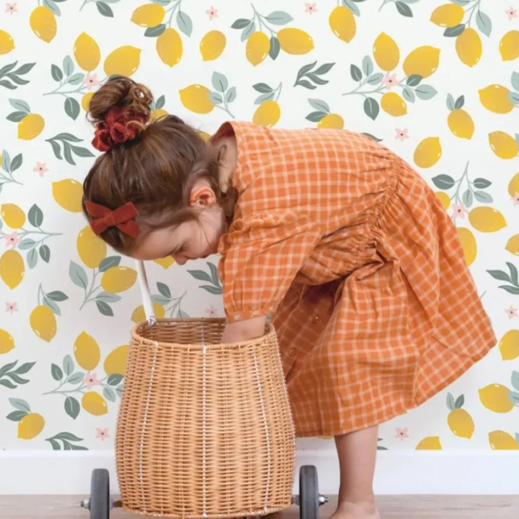 Lilipinso Papier Peint Louise Citrons Jaunes - Outlet