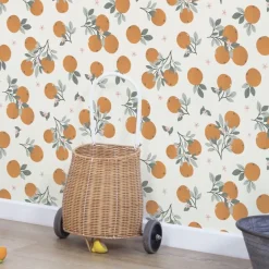 Lilipinso Papier Peint Louise Oranges - Outlet