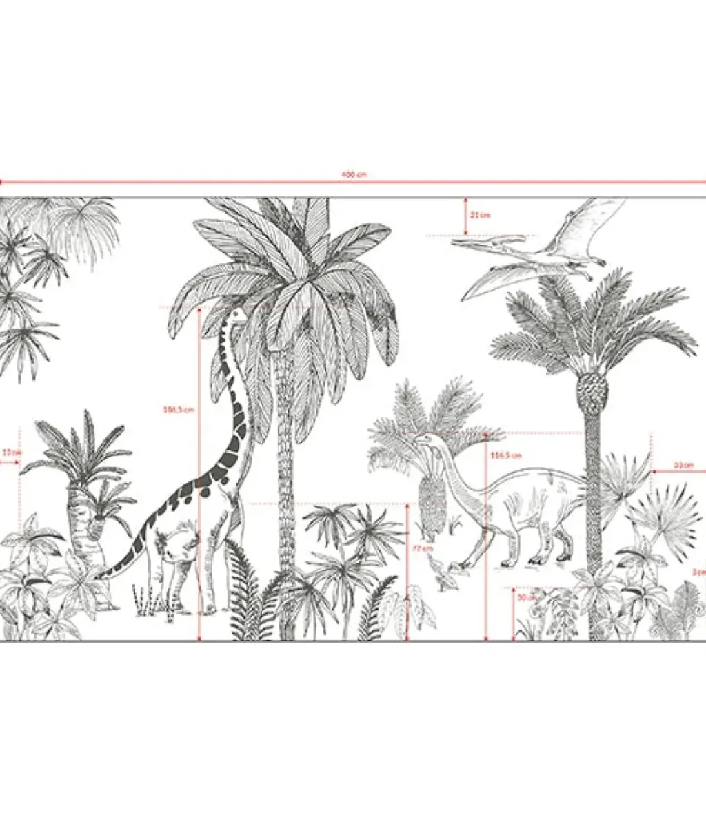 Lilipinso Papier Peint Panoramique Dinosaures - Discount