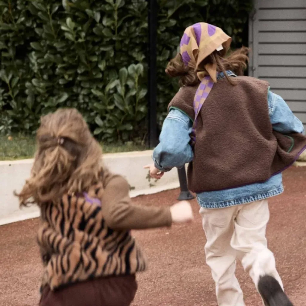 Gabrielle Paris Petit Foulard en Laine Zebra Violet - Gabrielle x Horty New