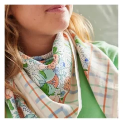 Bonheur du Jour Petit Foulard Indien Magic Garden Green - Discount