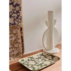 Bonheur du Jour Plateau Bohème à Fleurs Tiny Vert - Online