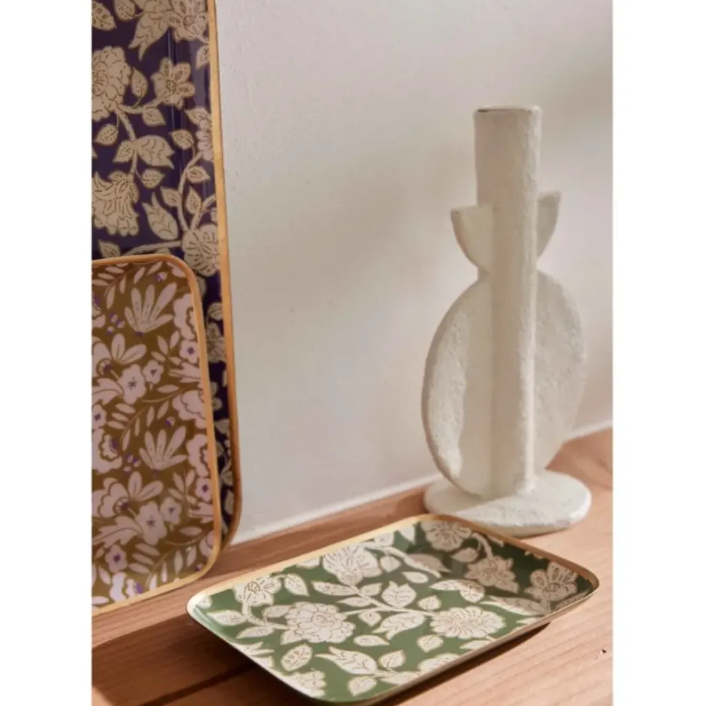 Bonheur du Jour Plateau Bohème à Fleurs Tiny Vert - Online