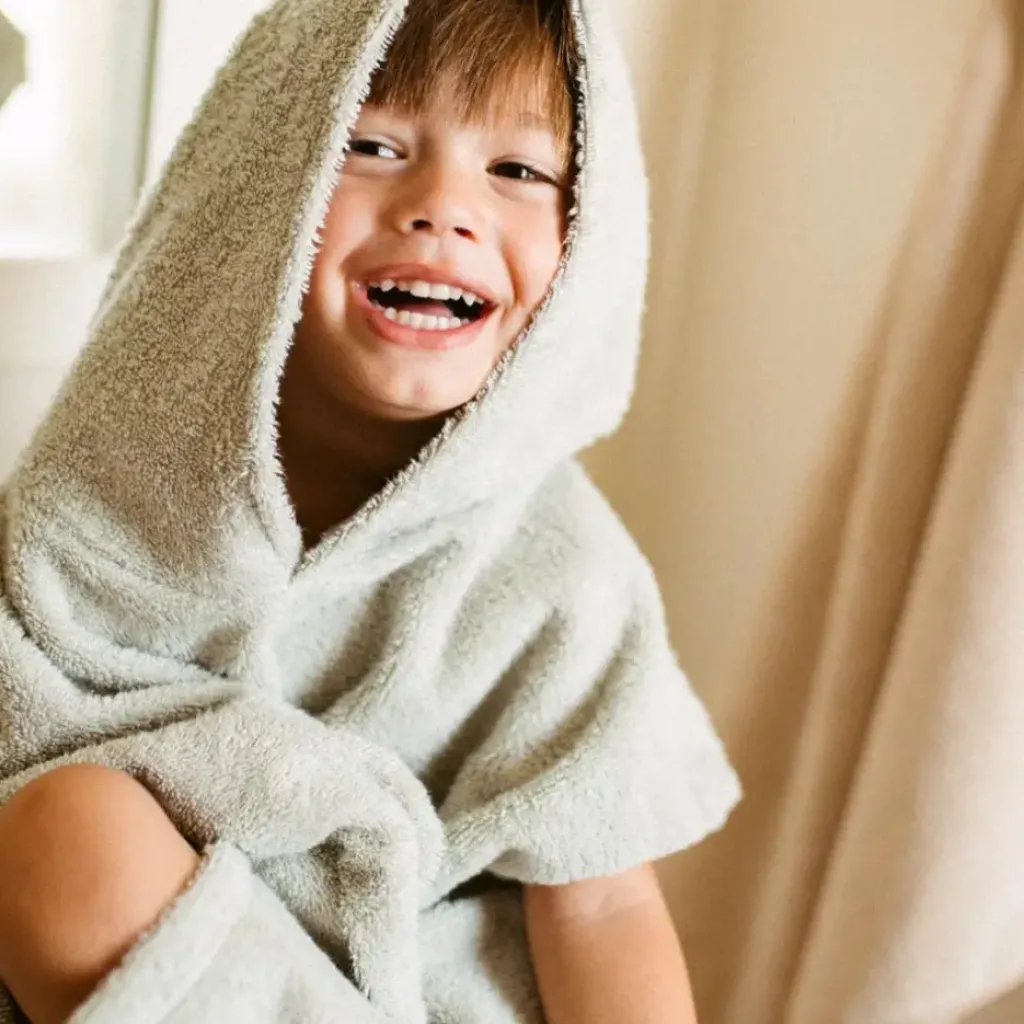 nobodinoz Poncho de Bain Sage Green - Sale