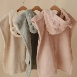 Mushie Poncho Ourson Rose - Sale