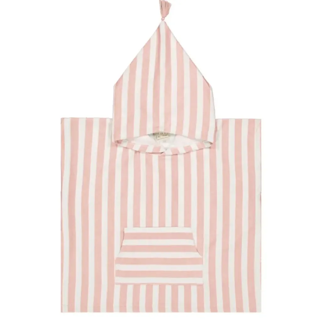 Rose In April Poncho Suzon Rayures Rose - Best