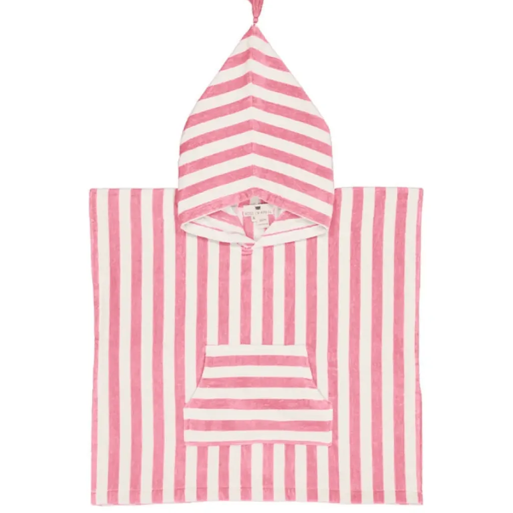 Rose In April Poncho Suzon Rayures Strawberry - Sale