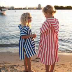 Rose In April Poncho Suzon Rayures Strawberry - Sale