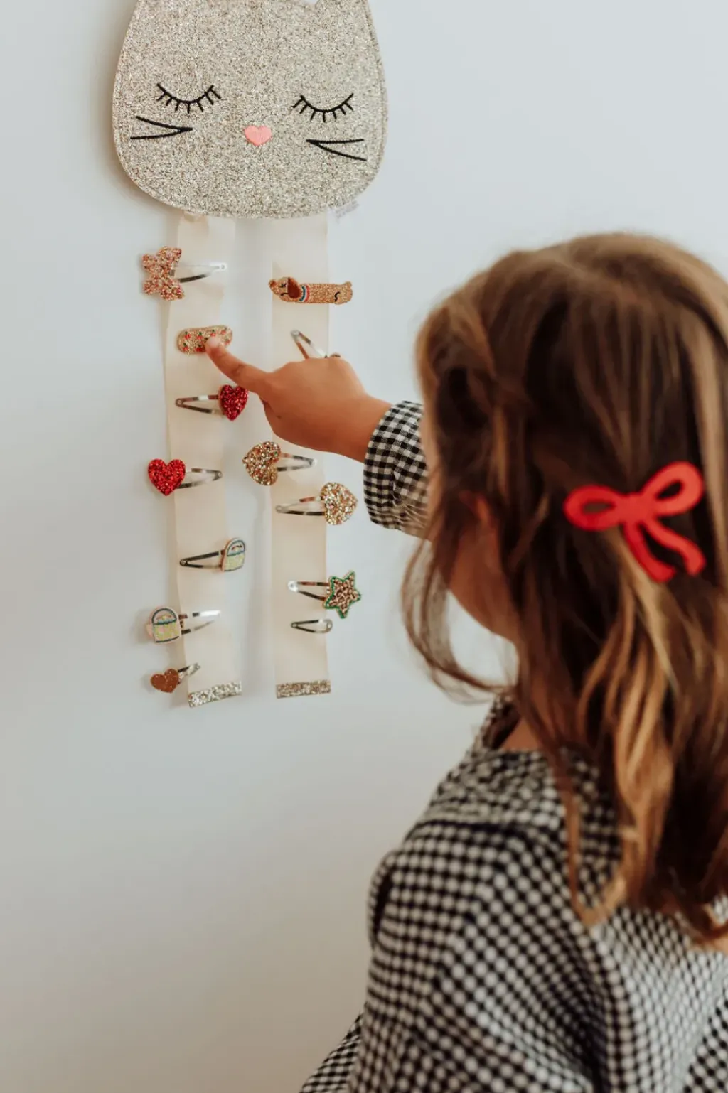 Luciole et Petit Pois Porte Barrettes Mural Chat - Discount
