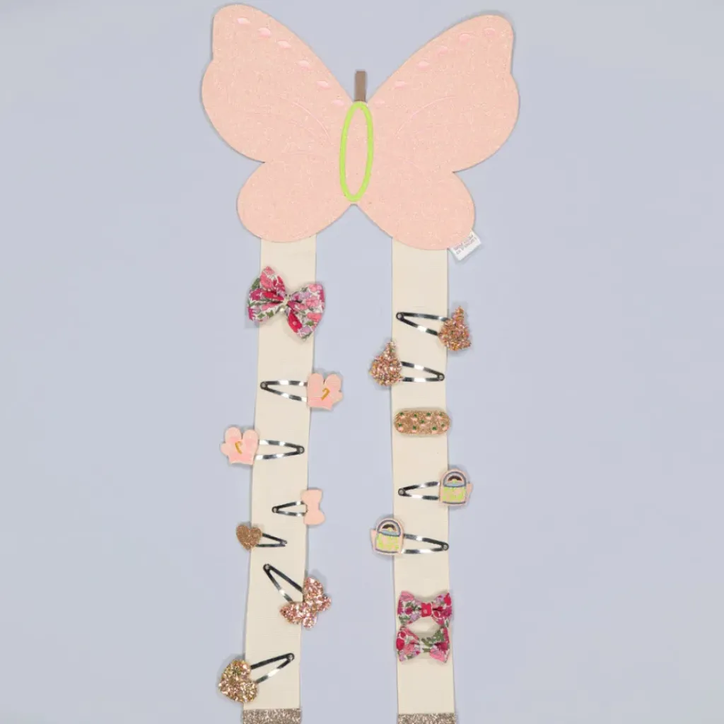 Luciole et Petit Pois Porte Barrettes Mural Papillon - Hot