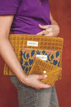 Apaches Collections Porte Monnaie Velvet Tapenade - Discount