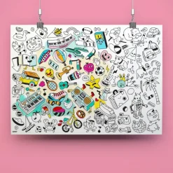 omy Poster Géant Baby Pop Art à Colorier - Online