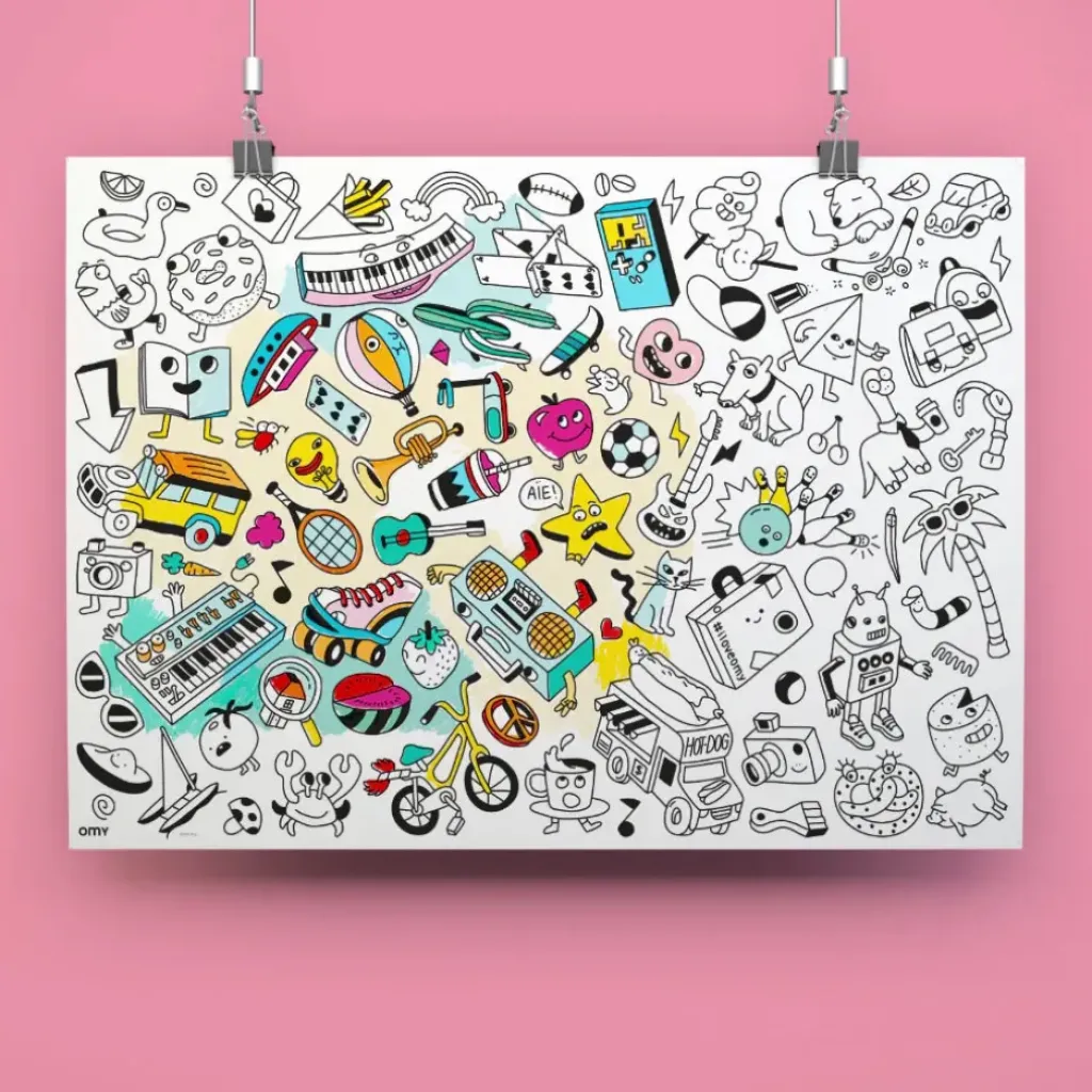 omy Poster Géant Baby Pop Art à Colorier - Online