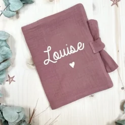 Oh la la Paris Protège Carnet de Santé Personnalisable Lin Vieux Rose - New