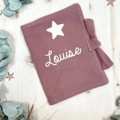 Oh la la Paris Protège Carnet de Santé Personnalisable Lin Vieux Rose - New