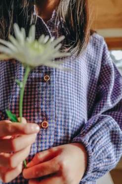 Marlot Paris Robe Anna Mini Vichy Bleu - Discount