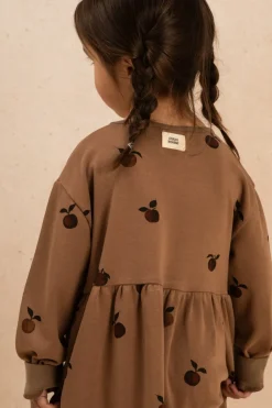 Studio Bohème Robe Hoy Chocolat Pommes - Clearance