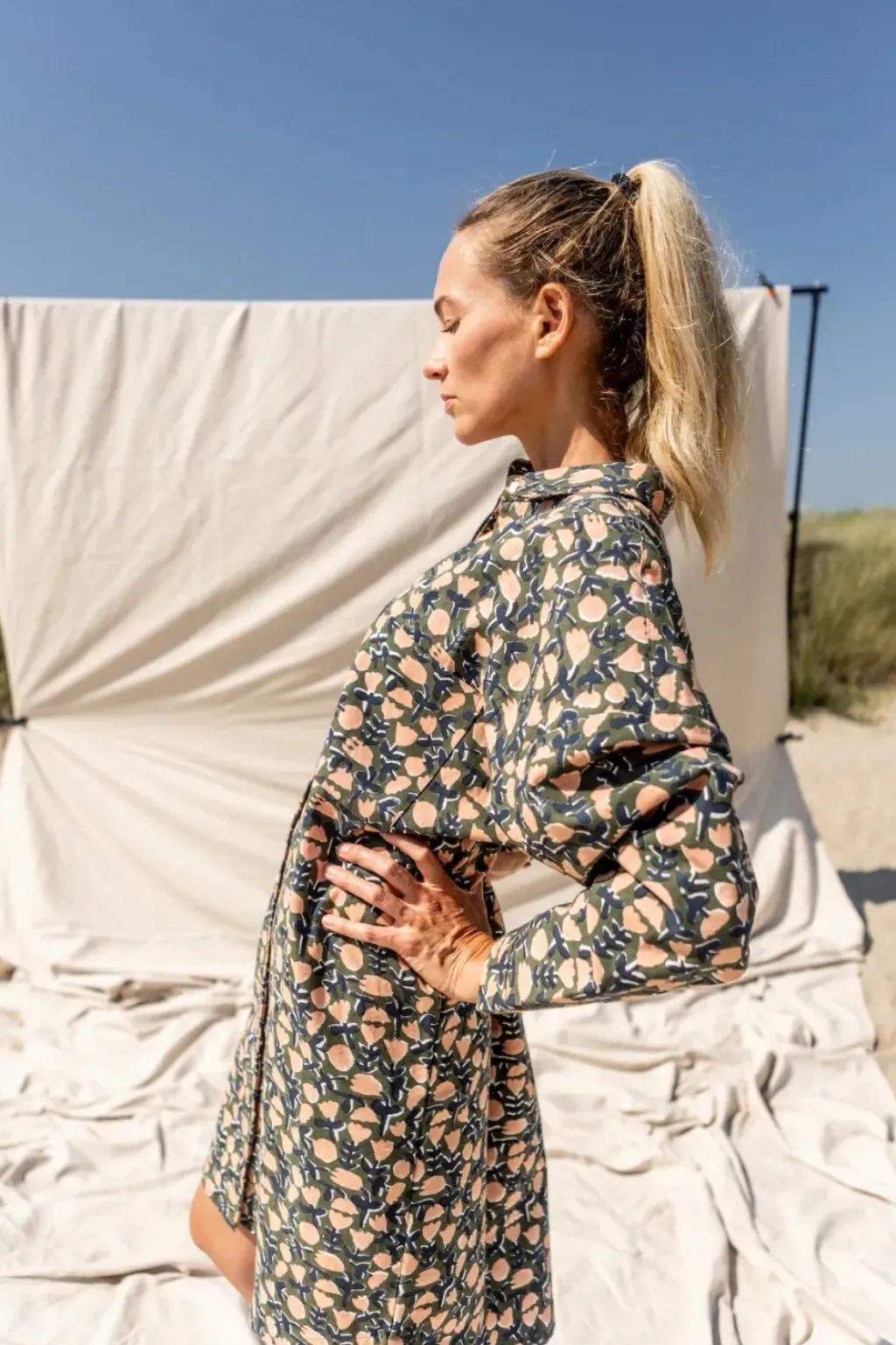 Apaches Collections Robe Ritika Tulipe Kaki - Outlet