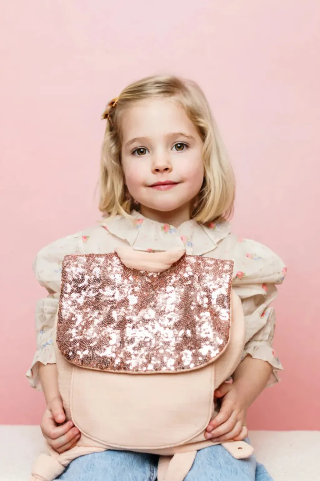 Luciole et Petit Pois Sac à Dos à Sequins Roses - Hot