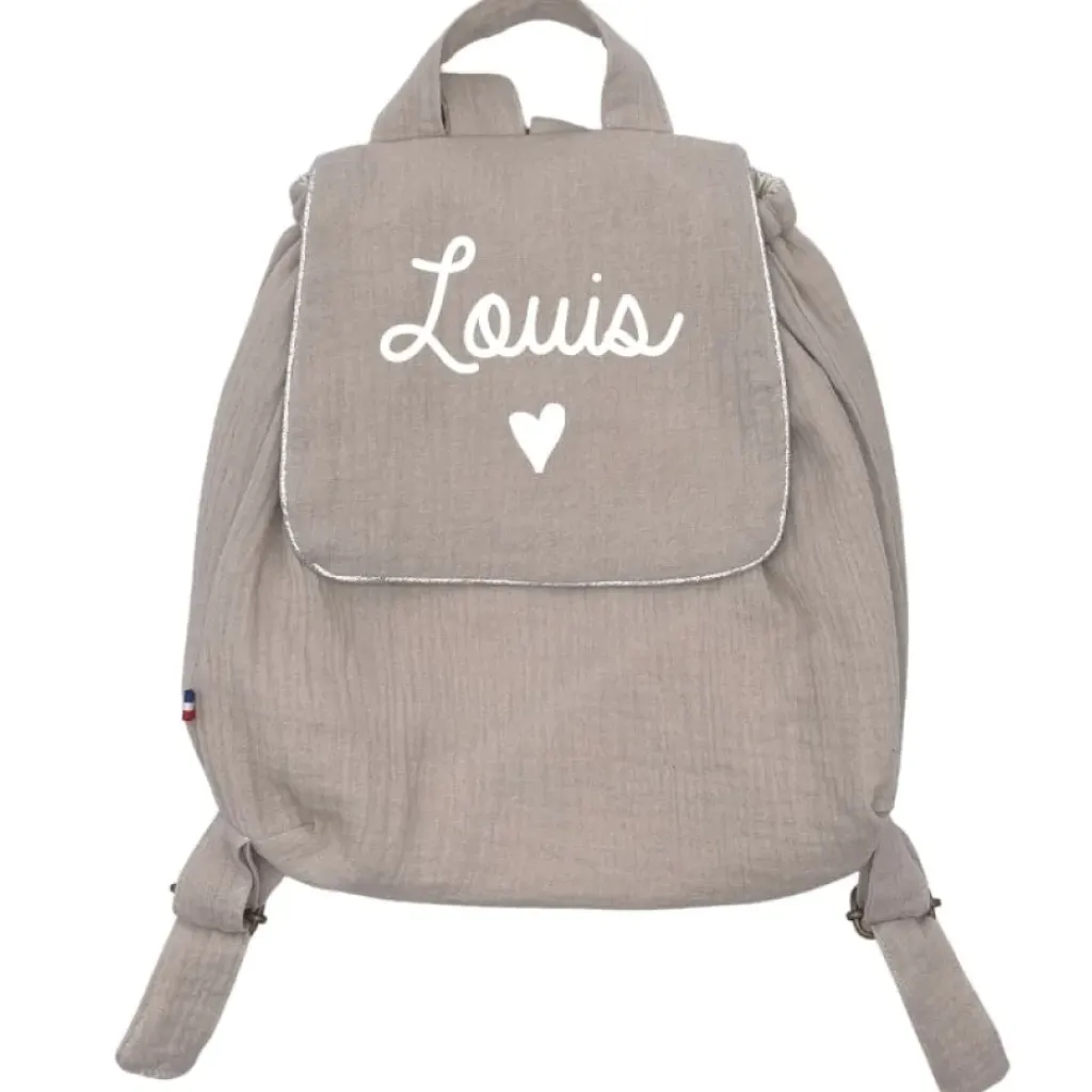 Oh la la Paris Sac à Dos Personnalisable Double Gaze Beige - Best
