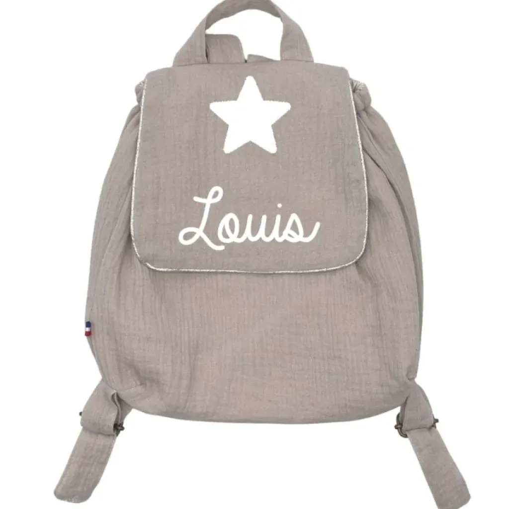Oh la la Paris Sac à Dos Personnalisable Double Gaze Beige - Best
