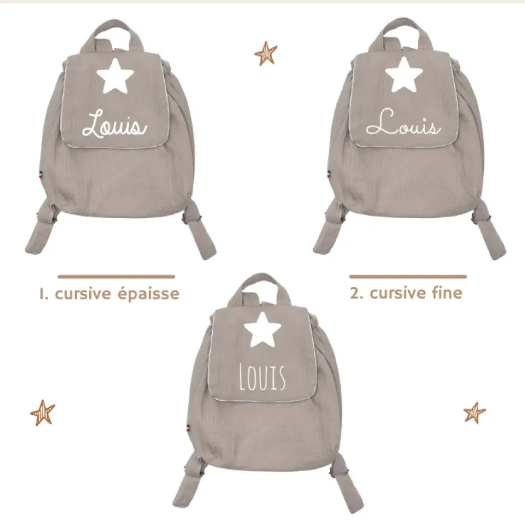 Oh la la Paris Sac à Dos Personnalisable Double Gaze Beige - Best