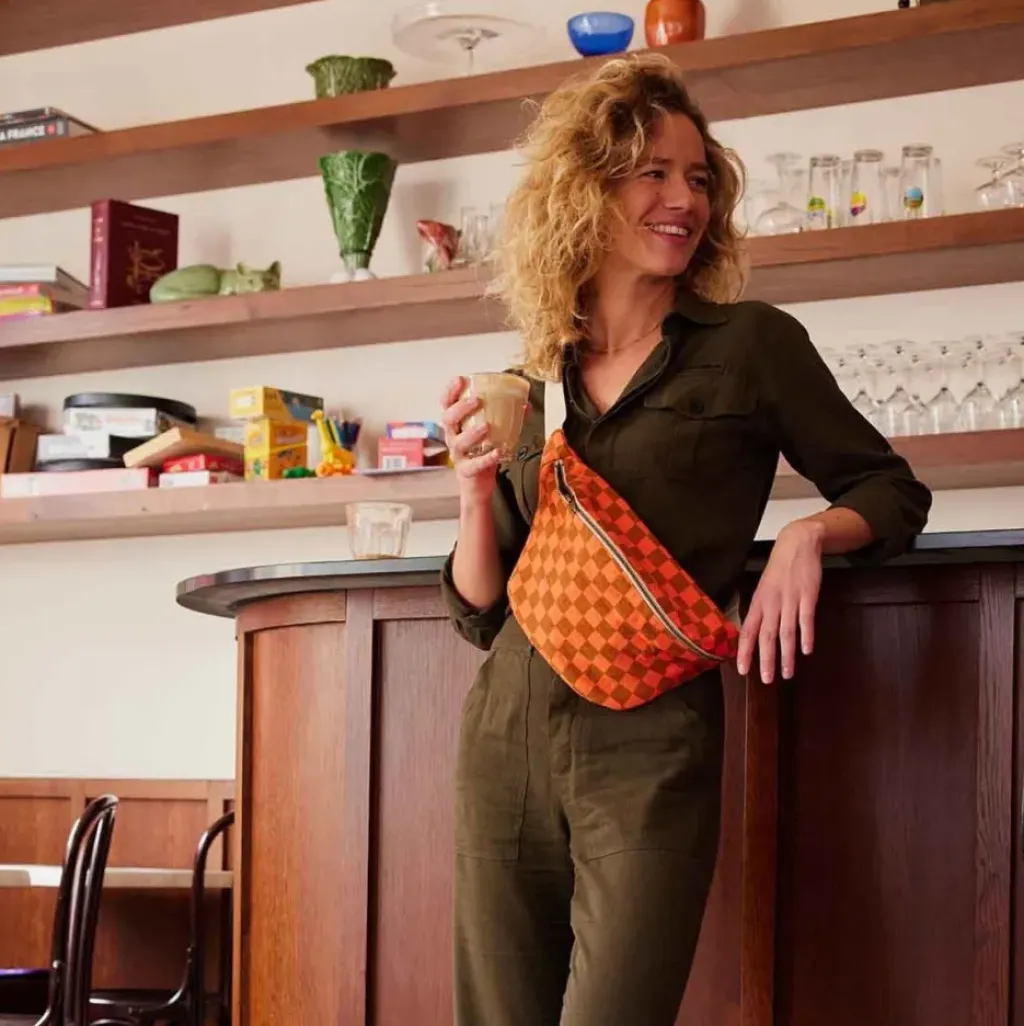 Rose In April Sac Banane Damiers Corail - Fashion