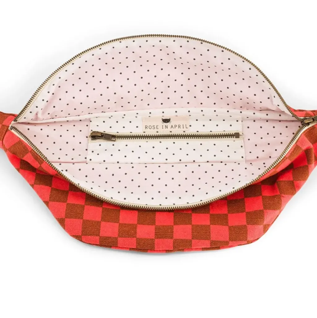 Rose In April Sac Banane Damiers Corail - Fashion