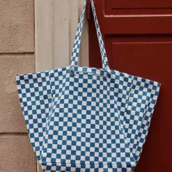 Rose In April Sac Cabas Elisa Damier Écru Bleu - Clearance