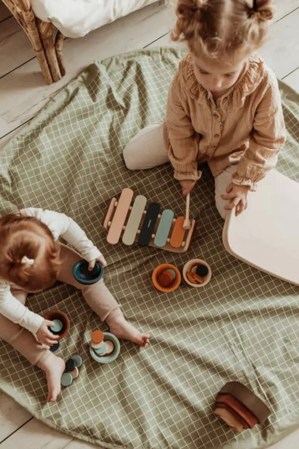 Play and Go Sac rangement - Tapis Organic Vert - Hot