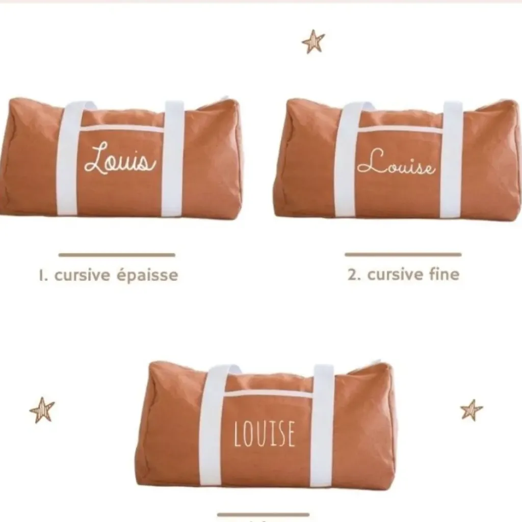 Oh la la Paris Sac Week-end Personnalisable Camel - Discount