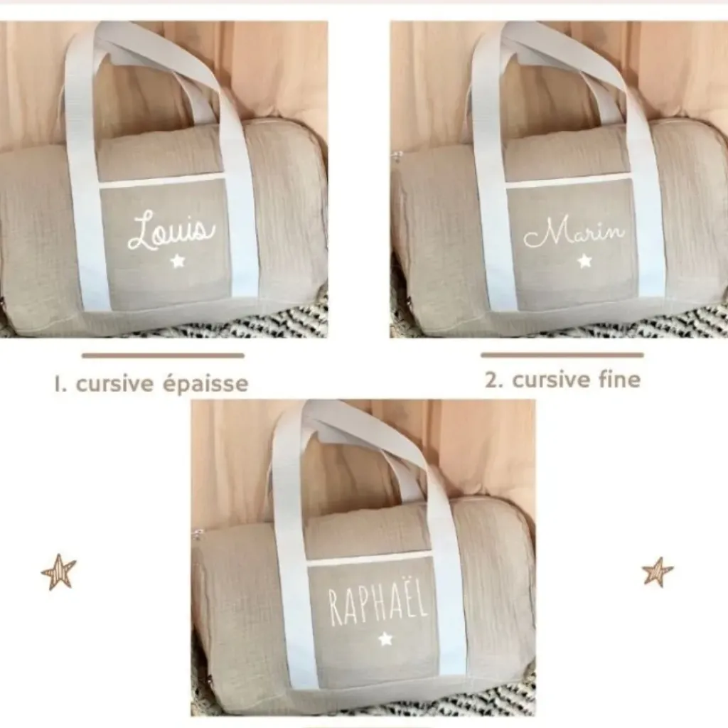 Oh la la Paris Sac Week-end Personnalisable Beige - Sale
