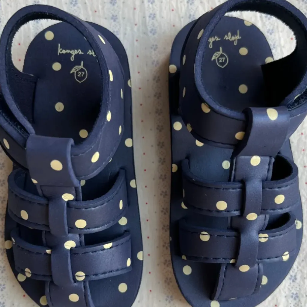 Konges Slojd Sandales Bleu Marine à Pois - Hot